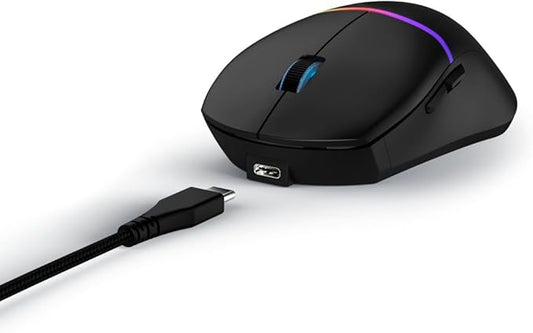 uRage RGB Reaper Gaming Mouse 330 Inches (Gaming Mouse LED Light, Ultra-Light, Right-Handed, 6 Programmable Buttons, 6200 dpi, Optical Sensor, Software, Detachable Cable 2 m, Gaming Stuff) Black