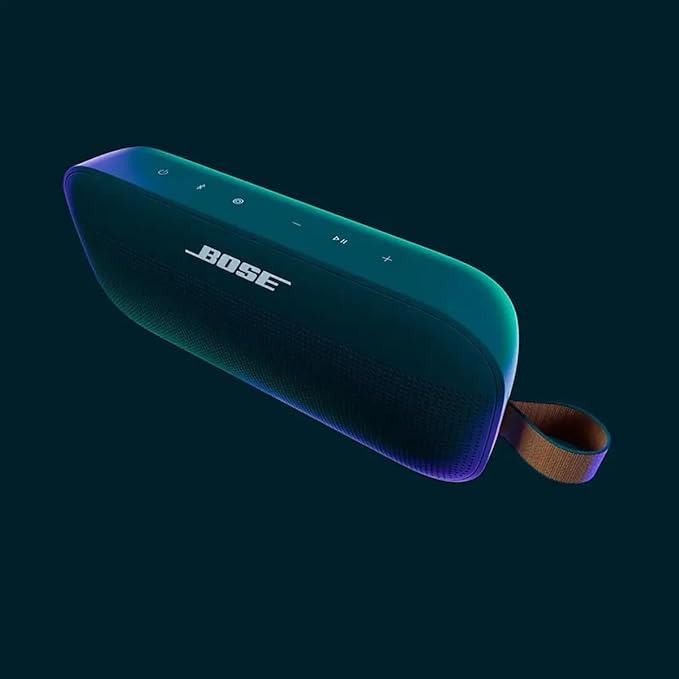 Bose NEW SoundLink Flex Portable Bluetooth Speaker (2nd Gen), Outdoor Speaker with Hi-Fi Audio, Up to 12 Hours Battery, Waterproof and Dustproof, + Slinger Hard Travel Case & USB Plug (Twilight Blue)