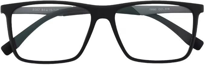 GUDVUE Mens Blue Light Glasses Rectangle Computer Glasses Gaming Glasses, Black/Gunmetal PRO