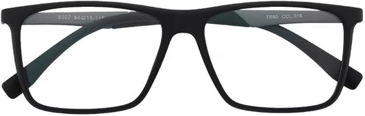 GUDVUE Mens Blue Light Glasses Rectangle Computer Glasses Gaming Glasses, Black/Gunmetal PRO