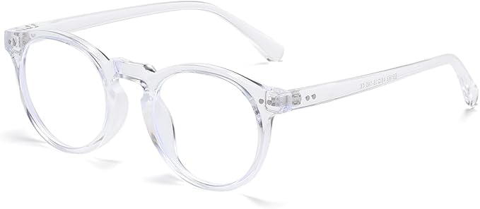 JOVAKIT Round Blue Light Glasses for Women Men Fashion Retro 90s Small Frame Computer Eyeglasses Anti Eyestrain