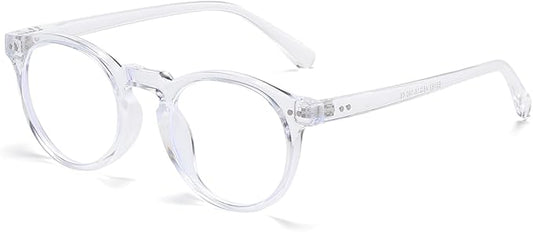 JOVAKIT Round Blue Light Glasses for Women Men Fashion Retro 90s Small Frame Computer Eyeglasses Anti Eyestrain