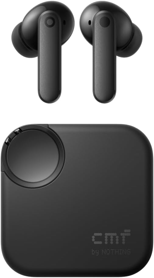 CMF by Nothing Buds 2 48dB Hybrid ANC True Wireless Earbuds, Strong and Comfort Noise Cancelling, Ultra Bass and Dirac Sound, in-Ear Detection, 55H Playtime, 6ENC Mics, Bluetooth 5.4 Dark Grey