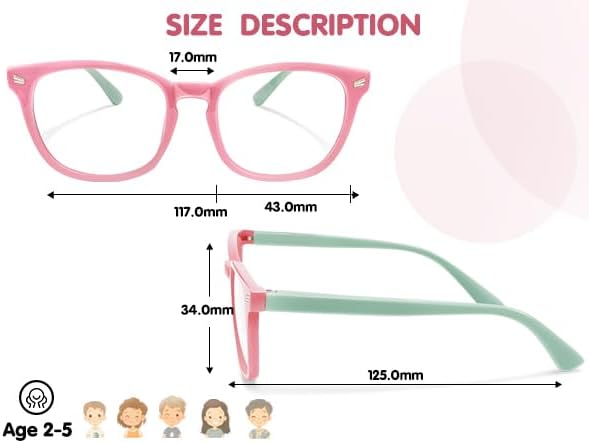 CHEERS DEVICES Blue Light Blocking Glasses for Kids Boys Girls Teens - Computer Glasses with Unbreakable Frame and Anti-Glare