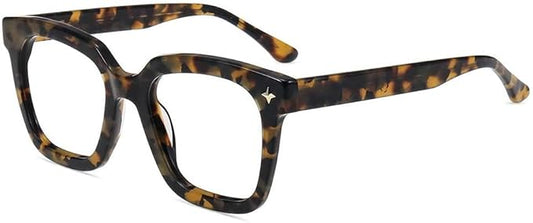 Firmoo Oversized Blue Light Glasses for Women Men Large Frame Anti Eyestrain & UV Protection Computer Gaming Blue Blocker Eyeglasses(Tortoise)