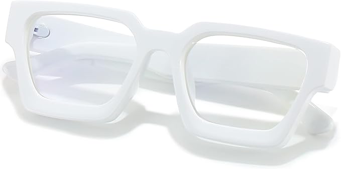 AIEYEZO Square Thick Frame Glasses for Women Men Fashion Blue Light Glasses Trendy Chic Computer Eyeglasses