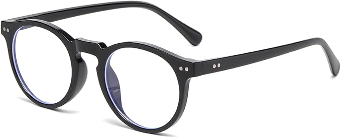 JOVAKIT Round Blue Light Glasses for Women Men Fashion Retro 90s Small Frame Computer Eyeglasses Anti Eyestrain