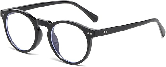 JOVAKIT Round Blue Light Glasses for Women Men Fashion Retro 90s Small Frame Computer Eyeglasses Anti Eyestrain
