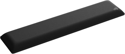 Glorious Gaming Padded Keyboard Wrist Rest (Full Size, 1" Thick) - Anti-Fray Stitched Edges, Smooth Cloth Surface, Anti-Slip Rubber Base, Medium Firmness, 18" x 4" x 1" - Black