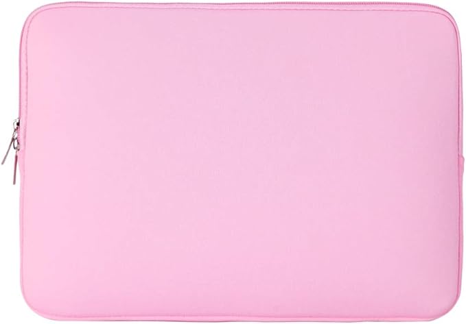 RAINYEAR Laptop Sleeve Case Compatible with 13.3 Inch Notebook Computer Tablet Chromebook 14" MacBook Pro/Max M1 M2 M3 M4 M5 Soft Cover Protective Case Zipper Carrying Bag (Pink)