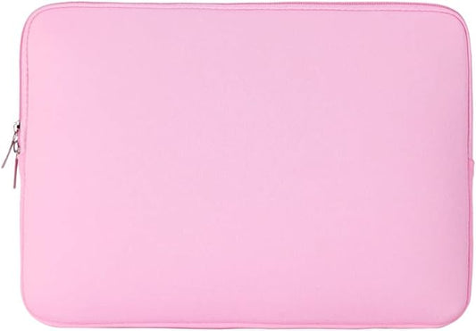RAINYEAR Laptop Sleeve Case Compatible with 13.3 Inch Notebook Computer Tablet Chromebook 14" MacBook Pro/Max M1 M2 M3 M4 M5 Soft Cover Protective Case Zipper Carrying Bag (Pink)
