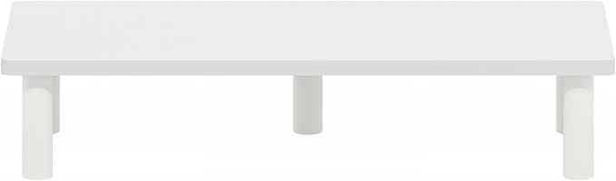 Furinno Turn-N-Tube Monitor Riser Stand, White/White (Pack of 2)