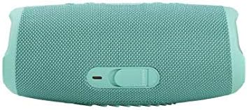 JBL Charge 5 Waterproof Portable Speaker with Built in Powerbank and gSport Carbon Fiber Case (Teal)