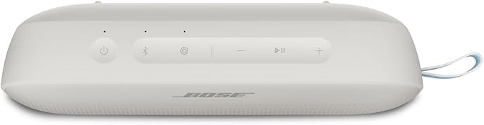 Bose NEW SoundLink Flex Portable Bluetooth Speaker (2nd Gen), Outdoor Speaker with Hi-Fi Audio, Up to 12 Hours Battery, Waterproof and Dustproof, + Slinger Hard Travel Case & USB Plug (Fog Gray)