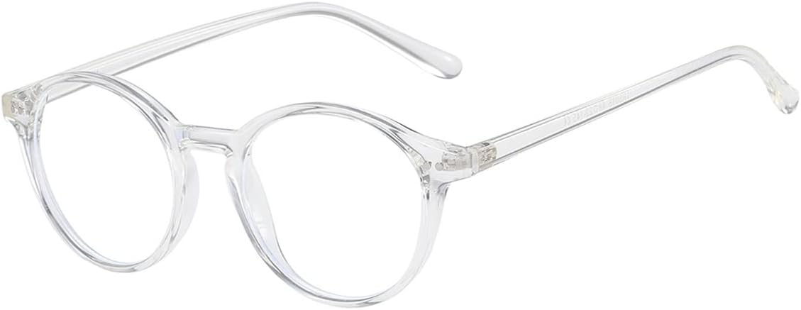 Gleyemor Blue Light Glasses for Men Women, Vintage Round Frame Computer Eyeglasses