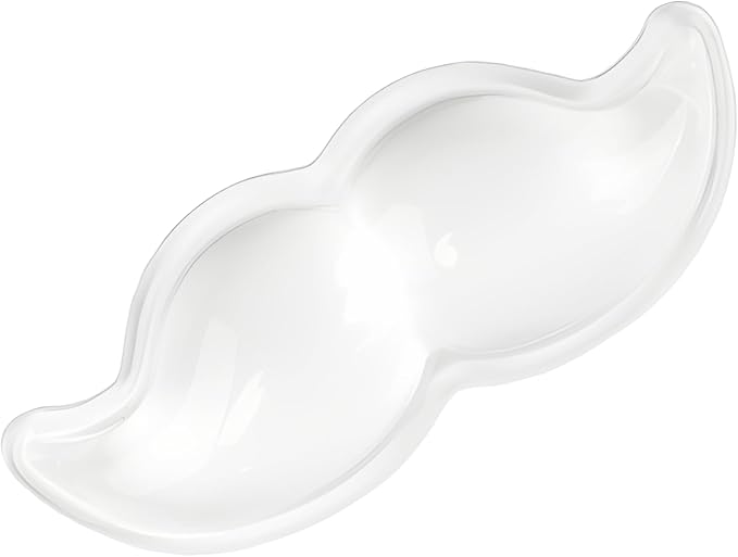 Gel Wrist Rest for Keyboard and Mouse Transparent White Mustache Elbow Pad Cushion Ergonomic Cute Clear Cool Mouse Wrist Pad Silicone Non-Slip Support for Computer Gaming Home Office Men Hand Pillow
