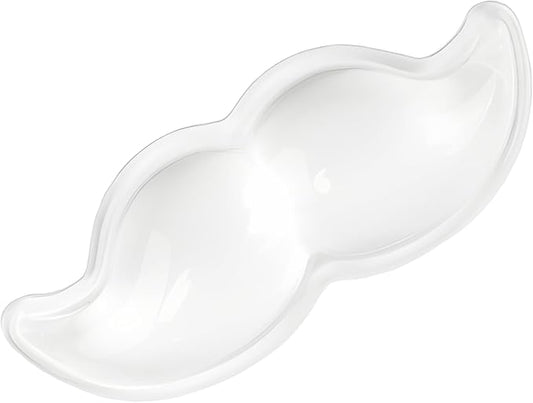 Gel Wrist Rest for Keyboard and Mouse Transparent White Mustache Elbow Pad Cushion Ergonomic Cute Clear Cool Mouse Wrist Pad Silicone Non-Slip Support for Computer Gaming Home Office Men Hand Pillow