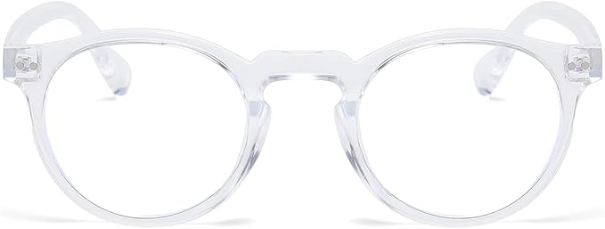 JOVAKIT Round Blue Light Glasses for Women Men Fashion Retro 90s Small Frame Computer Eyeglasses Anti Eyestrain