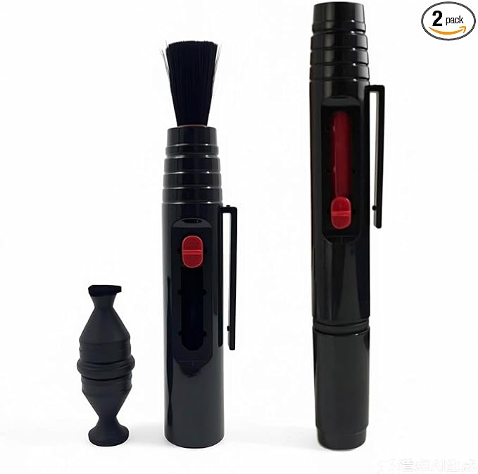 2pcs Lens Cleaning Pen with Carbon Cleaning Head and Brush for DSLR Digital Camera and Drone, Telescope, Magnifying Glass, Mobile Phone Screen, etc. by SANHOOII