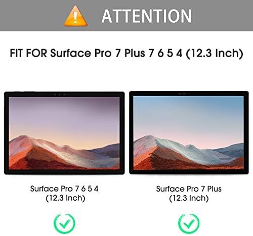 OMOTON [3-Pack Screen Protector for Surface Pro 7 Plus 7 6 5 4 [12.3 Inch] - Tempered Glass/Guide Frame/Scratch Resistant (NOT for Surface Pro 8)