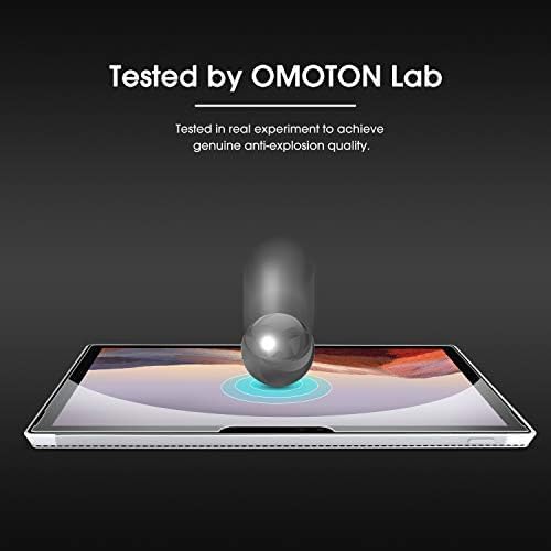 OMOTON [3-Pack Screen Protector for Surface Pro 7 Plus 7 6 5 4 [12.3 Inch] - Tempered Glass/Guide Frame/Scratch Resistant (NOT for Surface Pro 8)