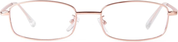 ADE WU Fashion Glasses for Woman Men, Y2k Rectangle Blue Light Glasses 90s Metal Gold Silver Black Fake Glasses