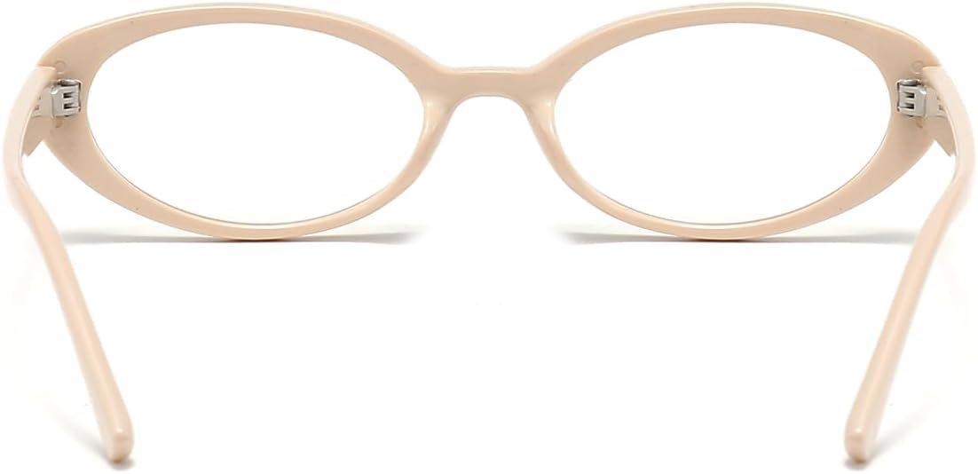 JOVAKIT Oval Blue Light Blocking Glasses for Women Men Vintage Fashion Small 90s Retro Oval Frame Style Eyeglasses