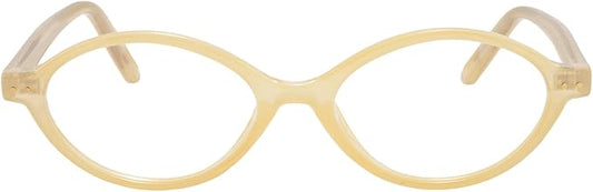 TIJN Olisa Blue Light Blocking Glasses for Women Men,Retro Oval Frame Bluelight Eyeglasses for Gaming/Computer/Screen