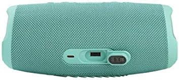 JBL Charge 5 Waterproof Portable Speaker with Built in Powerbank and gSport Carbon Fiber Case (Teal)