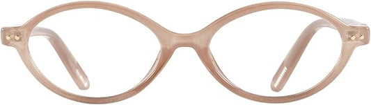 TIJN Olisa Blue Light Blocking Glasses for Women Men,Retro Oval Frame Bluelight Eyeglasses for Gaming/Computer/Screen