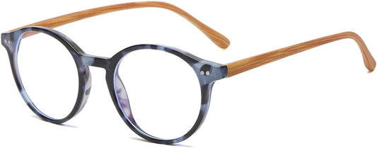 Gleyemor Blue Light Glasses for Men Women, Vintage Round Frame Computer Eyeglasses