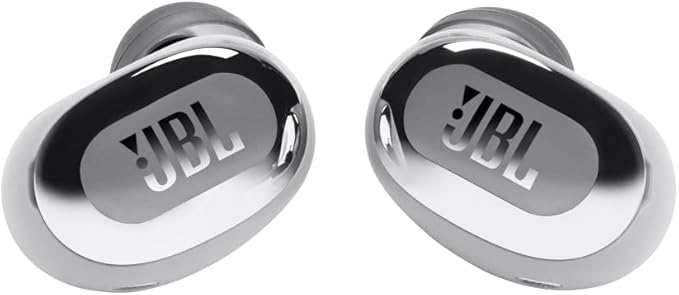 JBL Live Free 2 - True Wireless Noise Cancelling Earbuds, Up to 35hrs of Playtime, 6 mics for Perfect Calls with Zero Noise, IPX5 Waterproof, Oval Tubes for Better Comfort, Isolation, & bass (Silver)