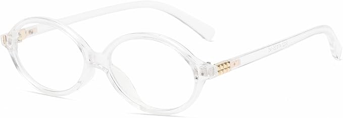 Breaksun Fashion Oval Glasses for Women Men Retro Round Tortoise Frame Blue Light Glasses Nerd Eyeglasses