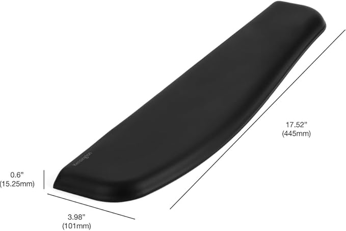 Kensington ErgoSoft Wrist Rest for Standard Keyboards, Black (K52799WW) (Pack of 2)