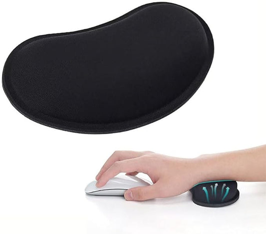 MXCOIRTP Wrist Rest for Mouse, Ergonomic Memory Foam Wrist Cushion Support Pad, Mouse Wrist Pad with Non-Slip Base for Typing Pain Relief, Office, Home, Gaming, Computer, Black