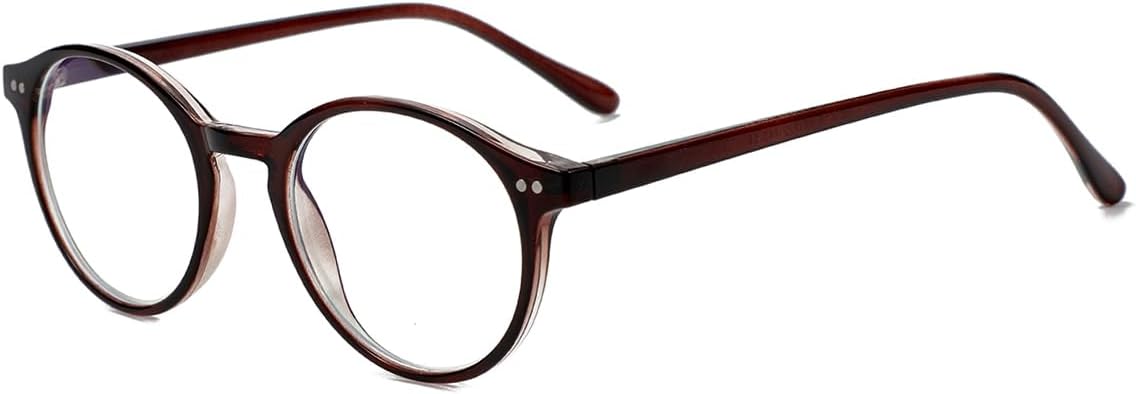 Gleyemor Blue Light Glasses for Men Women, Vintage Round Frame Computer Eyeglasses