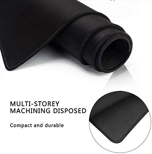 Gaming Mouse Pad XXL Extended Desk Pad & Thick Large (800x300x3 mm) Computer Keyboard Mousepad Mouse Mat (80x30 Black)