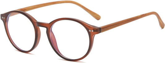 Gleyemor Blue Light Glasses for Men Women, Vintage Round Frame Computer Eyeglasses