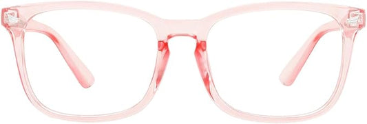 MEETSUN Blue Light Blocking Glasses Women Men, Anti Eye Strain Headache (Sleep Better),Computer Glasses UV400 Lens (Transparent Pink Frame)