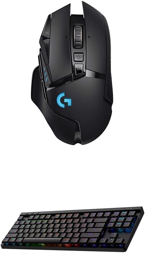 Logitech G502 Lightspeed Wireless Gaming Mouse + G515 TKL Wireless Gaming Keyboard (Tactile) Bundle: Black