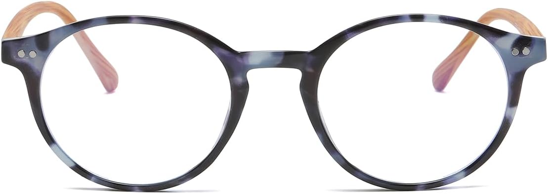 Gleyemor Blue Light Glasses for Men Women, Vintage Round Frame Computer Eyeglasses