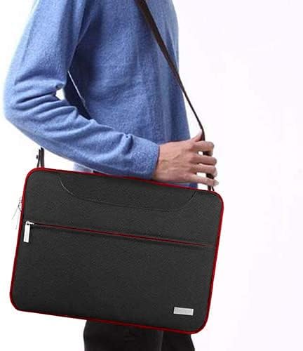 Hseok 17.3 Inch Laptop Shoulder Bag, Water-Resistant & Shockproof Protective Computer Case Compatible with 17.3 inch Dell Asus HP Lenovo Acer MSI Notebooks,Black & Red