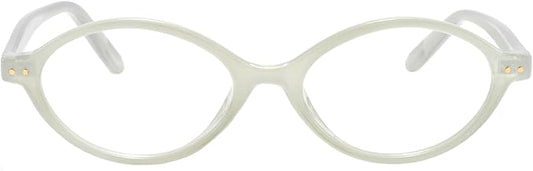 TIJN Olisa Blue Light Blocking Glasses for Women Men,Retro Oval Frame Bluelight Eyeglasses for Gaming/Computer/Screen
