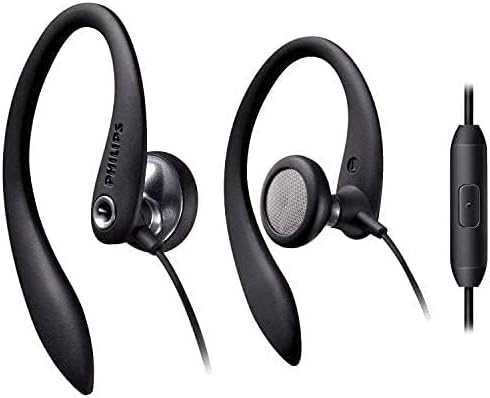 PHILIPS Over The Ear Sport Earbuds with Mic, Earphones for Sports, Running and Gym