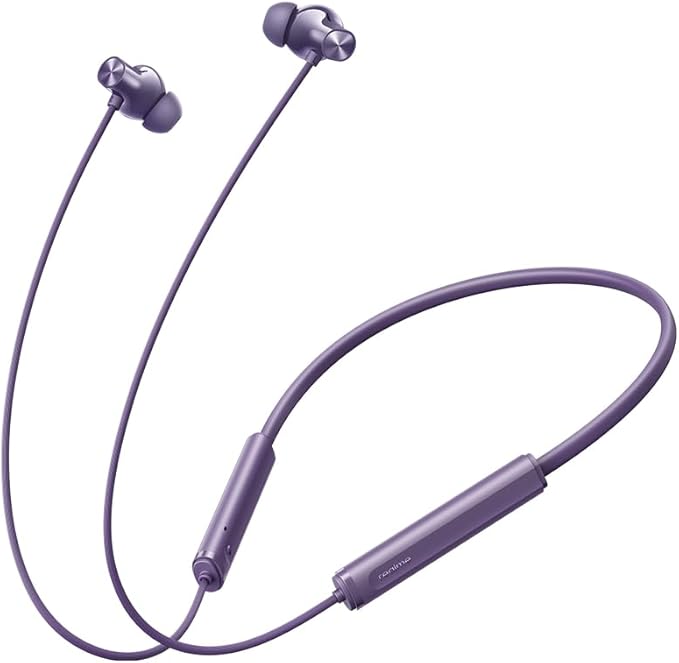 realme Buds Wireless 5 ANC in Ear Bluetooth Headphones, 50dB ANC, 13.6mm Dynamic Bass Driver, 360° Spatial Audio, 45ms Low Latency, Upto 38hrs Playback, IP55 Rating, Dual Device Connection - (Purple)
