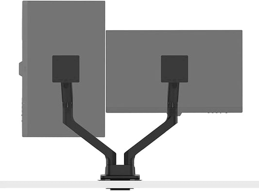 BenQ BDH01 Dual Monitor Arm -Gas Spring Monitor Stand for 2 Screens Up to 35'' & 44lbs, Heavy Duty, Quick Installation, No Sagging, Top Clamp and Grommet Base, Reinforcement Plate, VESA 75x75 &100x100