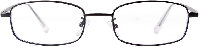 ADE WU Fashion Glasses for Woman Men, Y2k Rectangle Blue Light Glasses 90s Metal Gold Silver Black Fake Glasses
