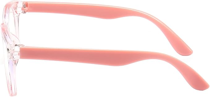 FANNYGO 1 Pack kids Blue Light Blocking Glasses For Girls And Boys Computer Blue Light Blocking Glasses For Age 3-11 (Light pink)