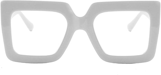Onrtry Oversized Square Blue Light Glasses for Women Men Thick Frame Big Computer Eyewear Non-Prescription Eyeglasses
