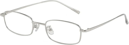 Rectangle Blue Light Glasses for Women Men Fashion Metal Frame Computer Reading Glasses UV400 Protection Eyewear